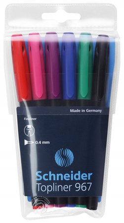 CIENKOPIS SCHNEIDER TOPLINER 967 MIX KOLORÓW 0.4MM 6SZT