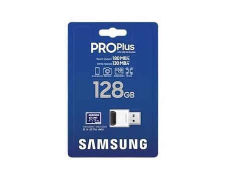 SAMSUNG KARTA PAMIĘCI MICROSD PRO+ MB-MD128SB/WW 128GB + CZYTNIK