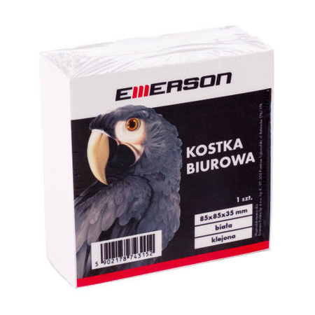KOSTKA BIUROWA KLEJONA 85X85X35MM EMERSON BIAŁA