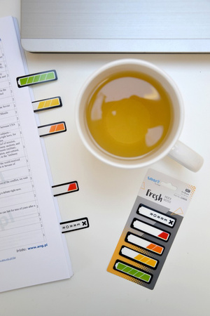 ZAKŁADKI INDEKSUJĄCE FOLIOWE 12X45MM SMART PET FRESH BATERIA 5X25SZT