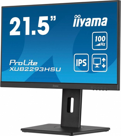 IIYAMA MONITOR 21.5 CALA PROLITE XUB2293HSU-B6 IPS,100HZ,HAS(150MM),1MS,HDMI,DP,2XUSB, FREESYNC,2X2W,PIVOT