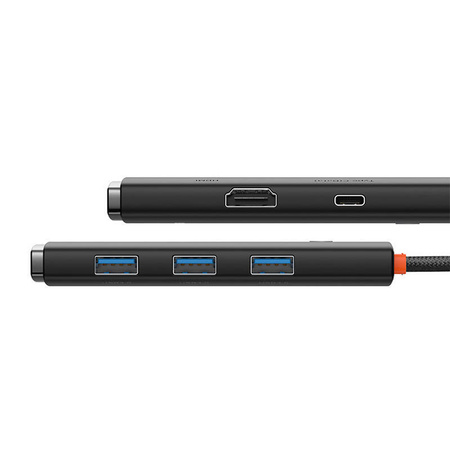 HUB BASEUS 5-PORTOWY USB-C DO HDMI+USB3.0X3+PD (CZARNY)