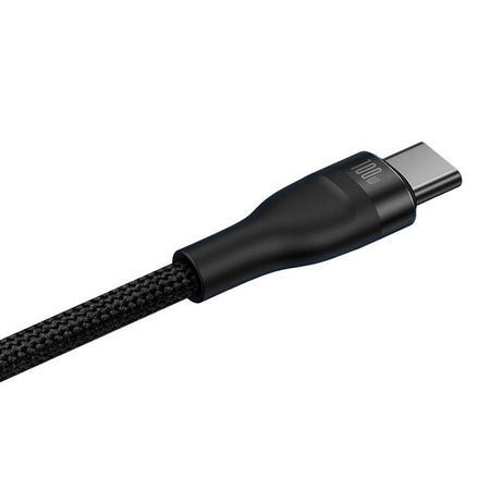 KABEL USB 2W1 BASEUS FLASH SERIES, USB-C DO USB-C 100W, 1.5M (CZARNY)