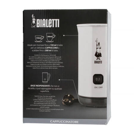 BIALETTI MILK FROTHER MKF02 BIANCO - ELEKTRYCZNY SPIENIACZ DO MLEKA BIAŁY