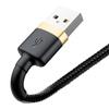 Kabel BASEUS Cafule USB-A-Lightning 2m (złoto-czarny)