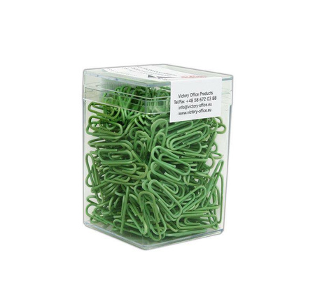 SPINACZE OKRĄGŁE 28MM VICTORY OFFICE PRODUCTS 60286H300-151 PASTELOWE SELEDYNOWE METALOWE POWLEKANE W POJEMNIKU PLASTIKOWYM 300SZT