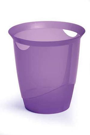 KOSZ NA ŚMIECI 16L DURABLE TREND 1701710992 TRANSPARENTNY FIOLETOWY