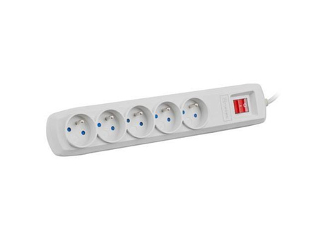 NATEC LISTWA PRZECIWPRZEPIĘCIOWA BERCY 400 1,5M (5 GNIAZD) SZARA