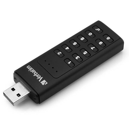 VERBATIM USB FLASH DISK, USB 3.0, 32GB, KEYPAD SECURE, CZARNY, 49427, 256BITOWE SZYFROWANIE AES, LED ZŁĄCZE USB A