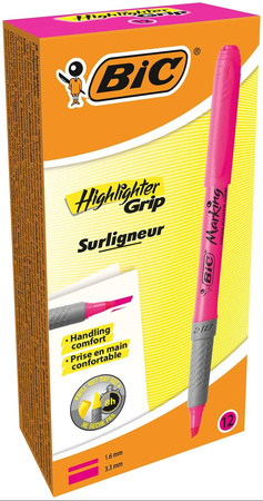 ZAKREŚLACZ BIC HIGHLIGHTER GRIP 811934 RÓŻOWY 1.6-3.3MM