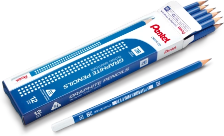 OŁÓWEK OSTRZONY TRÓJKĄTNY PENTEL 2B