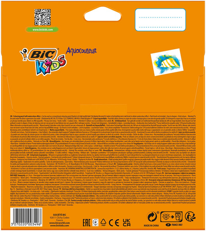 KREDKI OŁÓWKOWE BIC KIDS AQUACOULEUR 8575635 MIX*24