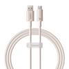 KABEL SZYBKO ŁADUJĄCY BASEUS USB DO USB-C HABITAT SERIES 100W, 1M (RÓŻOWY)