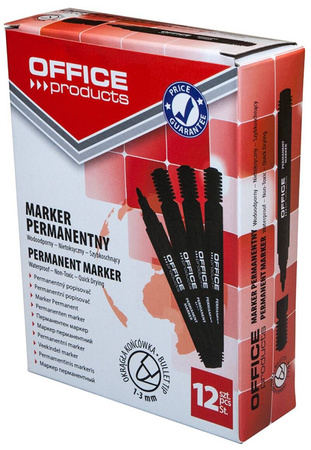 MARKER PERMANENTNY OFFICE PRODUCTS CZARNY OKRĄGŁA 1-3MM