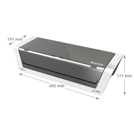 LAMINATOR A3 LEITZ ILAM TOUCH 2 TURBO 75200000 BŁYSZCZĄCY BIAŁY/ANTRACYT