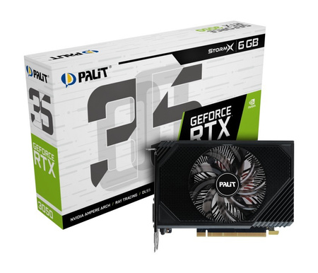 PALIT KARTA GRAFICZNA GEFORCE RTX 3050 STORMX 6GB GDDR6 96BIT DVI/DP/HDMI