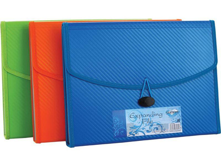 TECZKA Z GUMKĄ A4 CENTRUM CARBON 86084 MIX PLASTIK 1.8MM 12KIESZENI