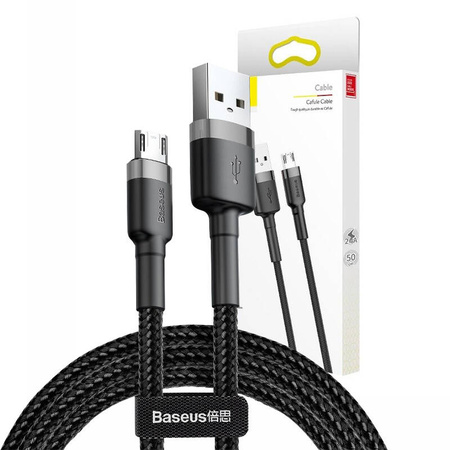 Kabel BASEUS Cafule USB-A-micro USB 1m (szaro-czarny)