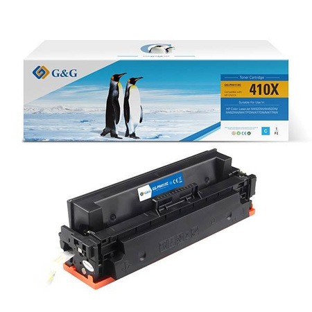 G&G KOMPATYBILNY TONER Z CF411X, CYAN, 5000S, NT-PH411XC, HP 410X, HIGH CAPACITY, DLA HP LJ PRO M452, LJ PRO MFP M477, N