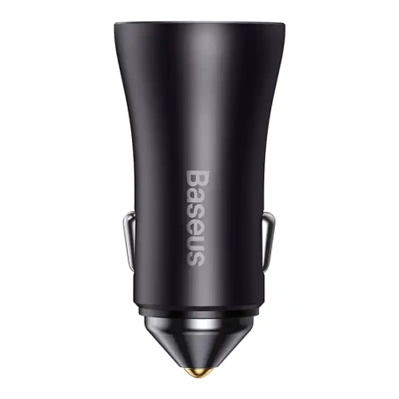 ŁADOWARKA SAMOCHODOWA BASEUS GOLDEN CONTACTOR PRO, 2X USB-C, 40W (SZARA)