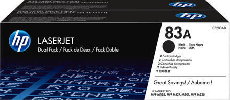 TONER ORYGINALNY HP83A*2 CF283AD CZARNY 2*1500 STRON