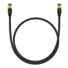 KABEL SIECIOWY W OPLOCIE KAT. 8 BASEUS ETHERNET RJ45, 40GBPS, 0,5M (CZARNY)