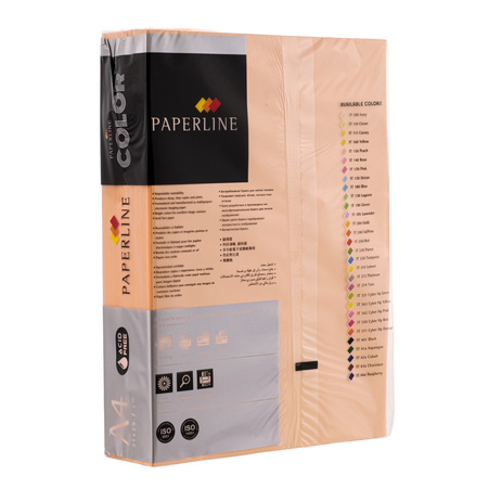 PAPIER KSERO KOLOR A4 PAPERLINE BRZOSKWINIOWY 80G 500 ARK