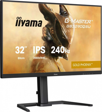 IIYAMA MONITOR 32 CALE GB3290QSU-B1 1MS,IPS,240HZ,2XHDMI,DP,400CD,1000:1,   USB HUBX4, 2X2W, HAS,