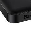 POWERBANK BASEUS BIPOW 10000MAH, 2XUSB, USB-C, 15W (CZARNY)
