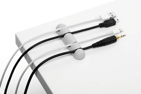 KLIPS NA KABEL SAMOPRZYLEPNY DURABLE CAVOLINE CLIP 504010 SZARY 2 SZTUKI