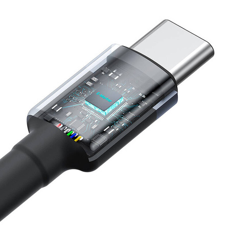KABEL BASEUS CAFULE USB-C DO USB-C 100W,1M, 2SZT (CZERWONO-CZARNY, SZARO-CZARNY)