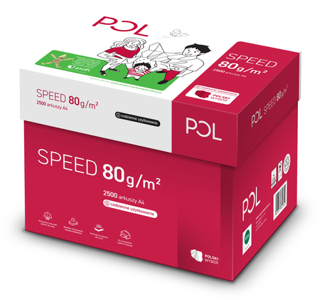 PAPIER KSERO A4 80G POLSPEED POLSP080X267 BIAŁY 153 CIE KLASA C 500 ARK