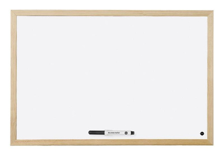 TABLICA SUCHOŚCIERALNA MAGNETYCZNA 60X90CM BI-OFFICE BIAŁA RAMA DREWNIANA