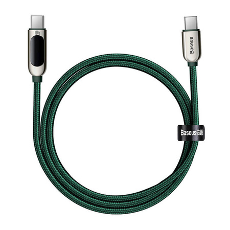 KABEL USB-C DO USB-C BASEUS DISPLAY, POWER DELIVERY, 100W, 1M (ZIELONY)