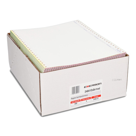PAPIER SAMOKOPIUJĄCY 240 12'' EMERSON NADRUK ORYGINAŁ/KOPIA KOLOROWE KOPIE 1+3 450 SKŁADEK