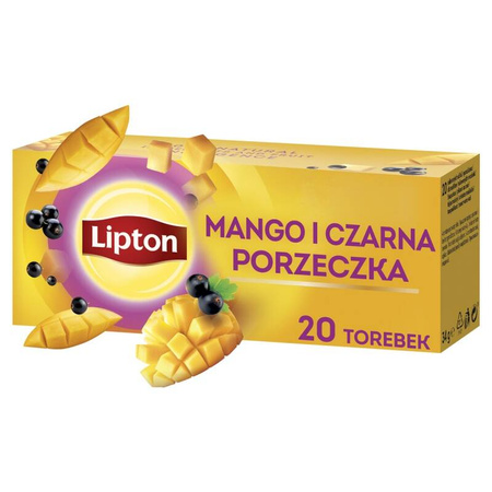 HERBATA OWOCOWA MANGO I CZARNA PORZECZKA LIPTON 20 TOREBEK