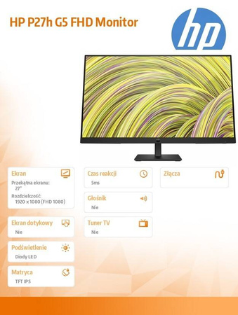 HP INC. MONITOR P27H G5 FHD HEIGHT ADJUST MONITOR 64W41AA