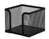 POJEMNIK NA KOSTKĘ BIUROWĄ 95X95X80MM Q-CONNECT OFFICE SET CZARNY METALOWA SIATKA