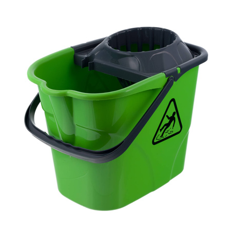 WIADRO Z WYCISKACZEM PLASTIK ADSU783 ZIELONY 15L