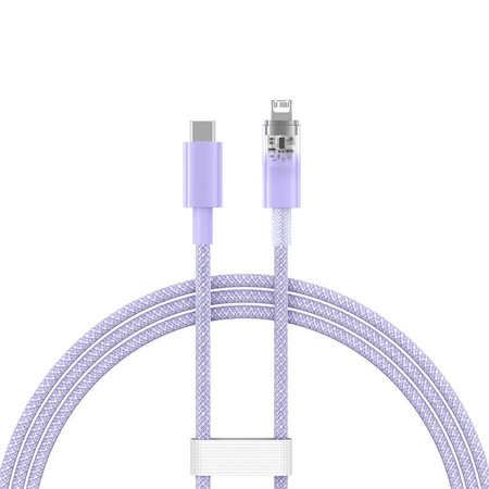 KABEL SZYBKO ŁADUJĄCY BASEUS USB-C DO LIGHTNING  EXPLORER SERIES 1M, 20W (FIOLETOWY)