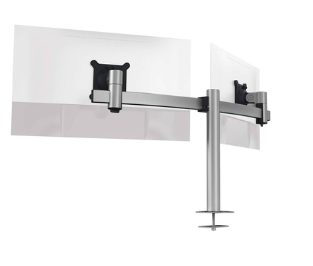 RAMIĘ NA 2 MONITORY STANOWISKO STACJONARNE DURABLE PRO 508623 SREBRNE