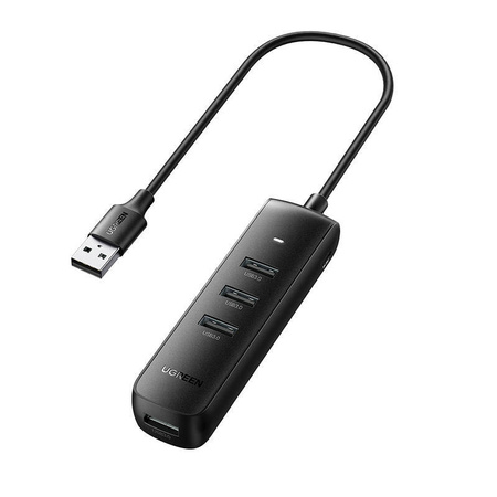 ADAPTER 4W1 UGREEN CM416 HUB USB DO 4X USB 0.25M (CZARNY)