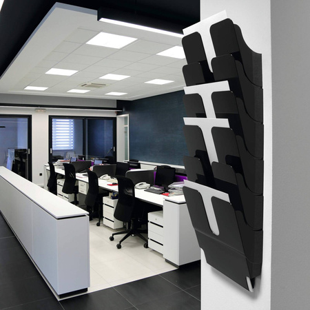 ZESTAW POJEMNIKÓW NA DOKUMENTY PIONOWY A4 DURABLE FLEXIPLUS 1700008061 CZARNY 6 SZTUK