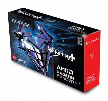 SAPPHIRE TECHNOLOGY KARTA GRAFICZNA RADEON RX 9070 XT NITRO+ GAMING OC 16GB GDDR6 256BIT 2DP/2HDMI