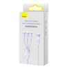 KABEL USB 3W1 BASEUS FLASH SERIES 2, USB-C + MICRO USB + LIGHTNING, 100W, 1.2M (FIOLETOWY)