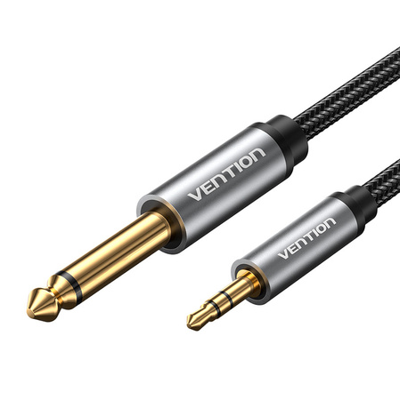 KABEL AUDIO MINI JACK 3.5MM MĘSKI DO JACK 6.35MM MĘSKI VENTION BCYHH 2M