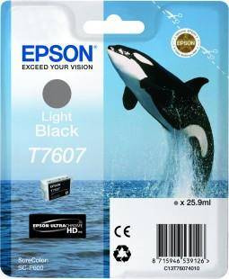 TUSZ ORYGINALNY EPSON T7607 C13T76074010 LIGHT CZARNY 25,9 ML