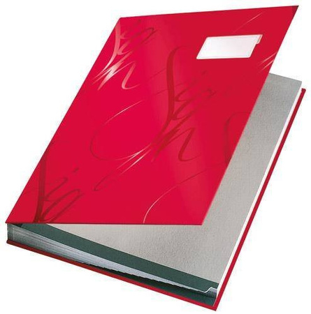 Teczka do podpisu LEITZ 57450025 czerwona 18 przegródek