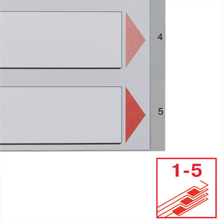 PRZEKŁADKI 1-5 A4 ESSELTE 100103 SZARY PP