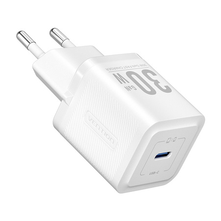 ŁADOWARKA SIECIOWA VENTION FEZB0-EU USB-C GAN (30W) (BIAŁA)